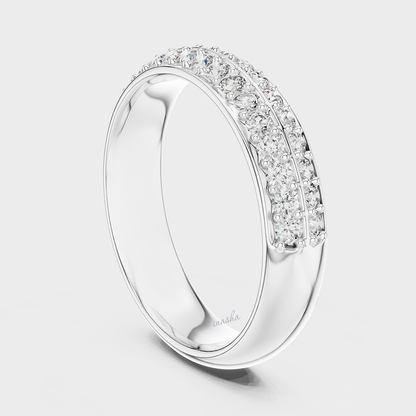 Modern lab grown diamond band