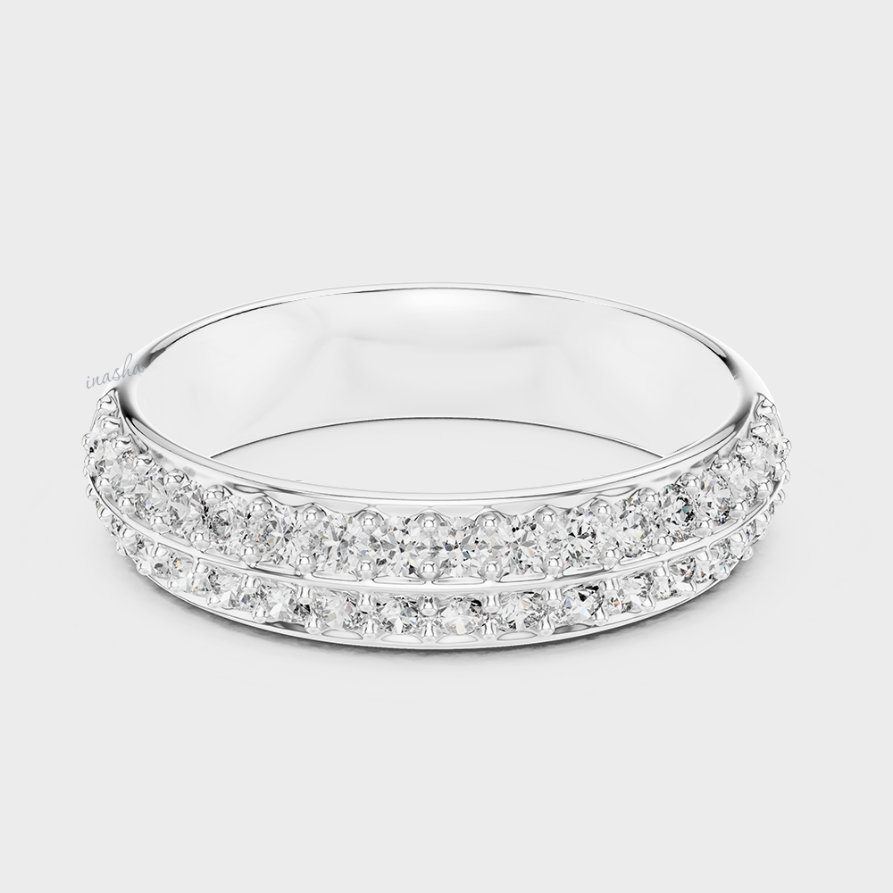 Platinum lab grown diamond band