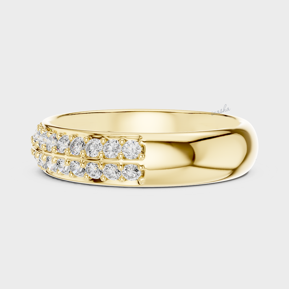 18k gold lab grown diamond band