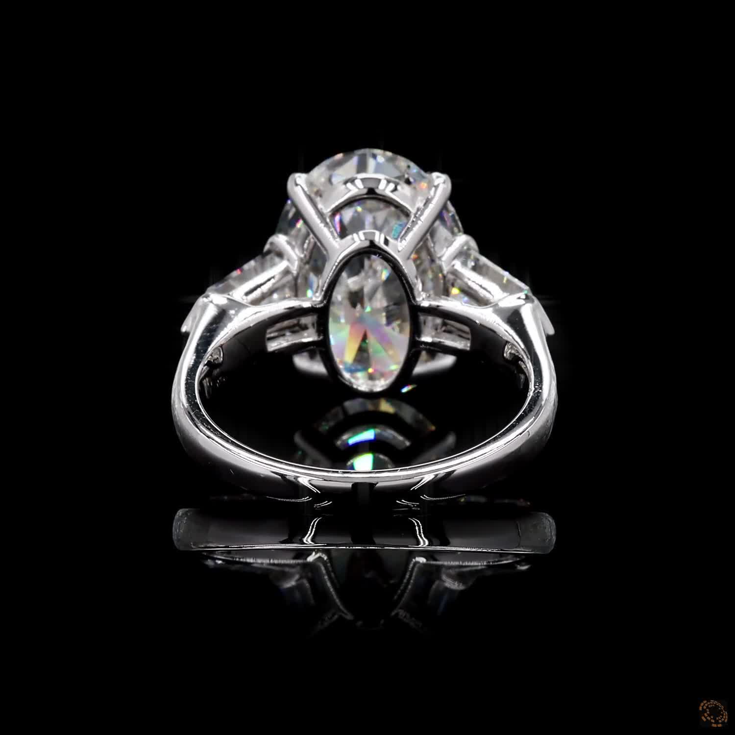 Hallmark white gold lab grown diamond engagement ring
