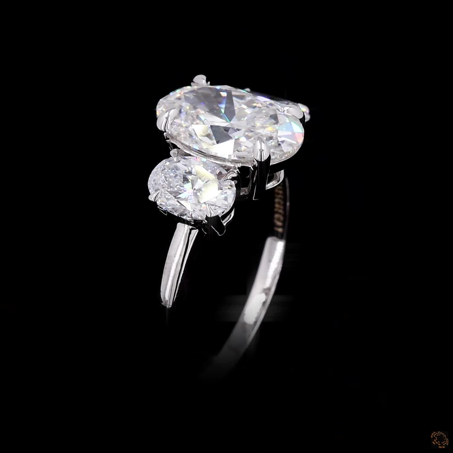 Hallmark white gold lab grown diamond engagement ring