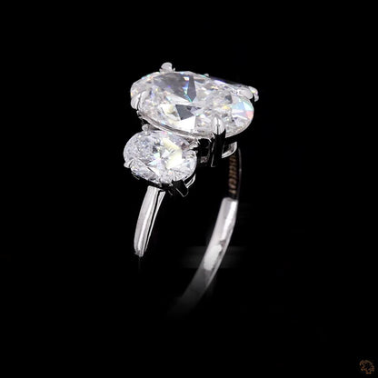 Hallmark white gold lab grown diamond engagement ring