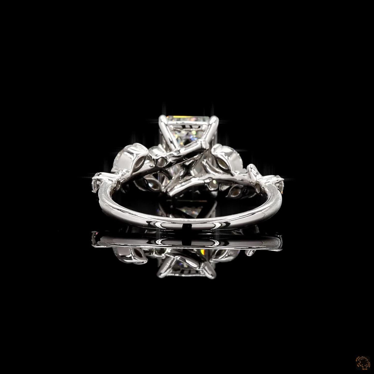 Hallmark white gold lab grown diamond engagement ring