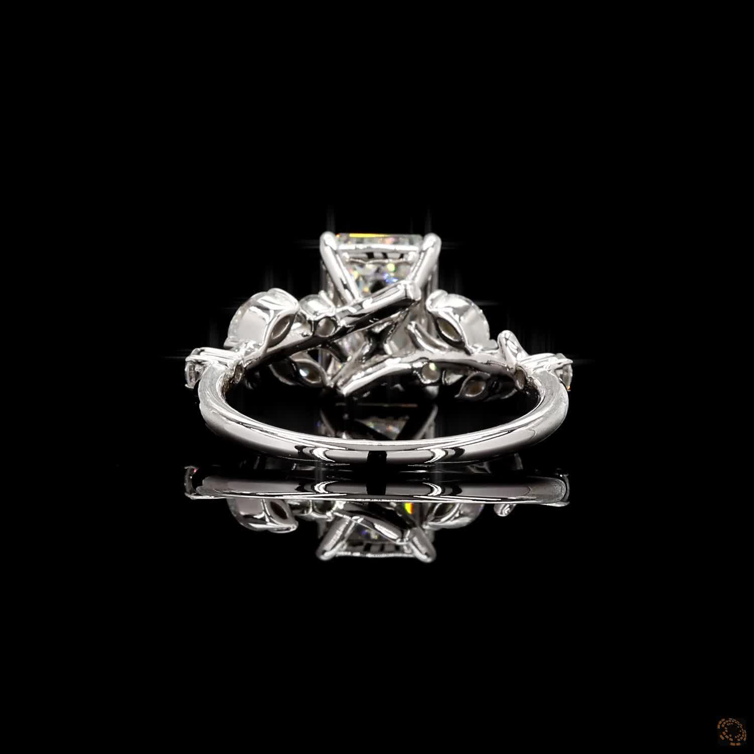 Hallmark white gold lab grown diamond engagement ring