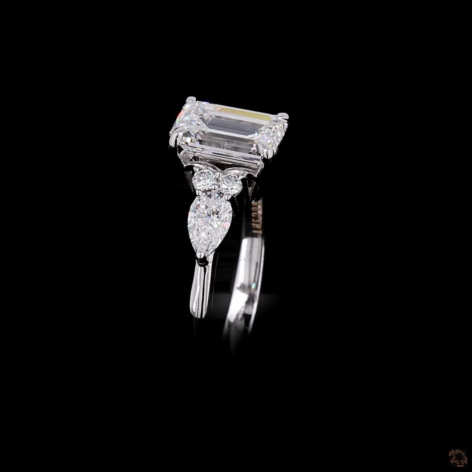 2.07 carat lab grown diamond ring white gold