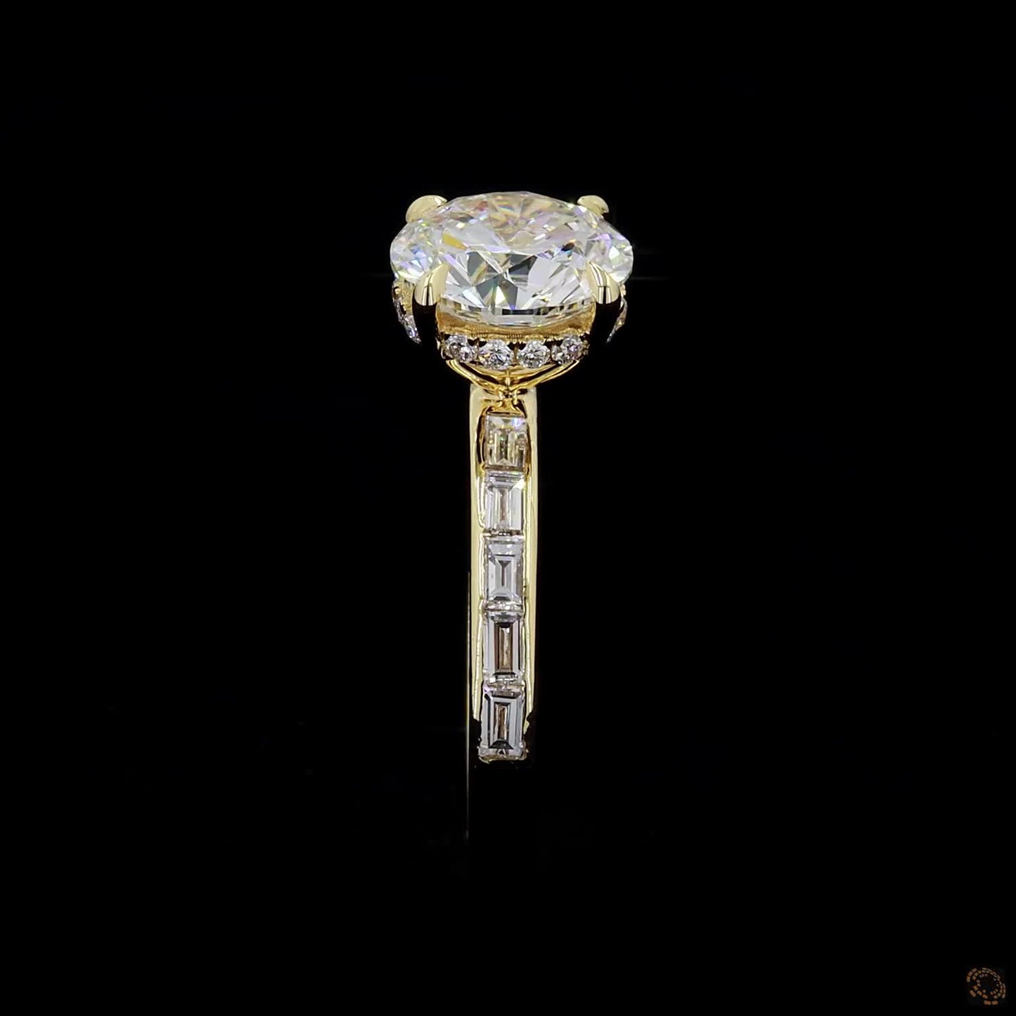 Hallmark yellow gold lab grown diamond engagement ring