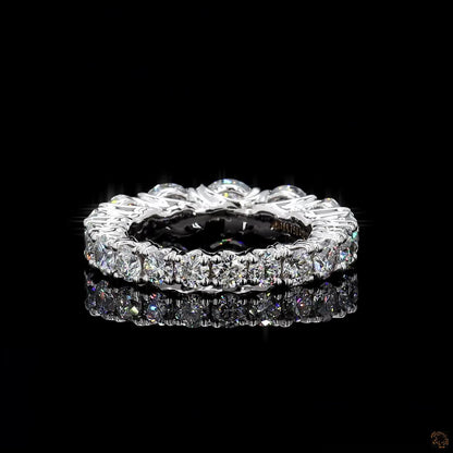 Round cut lab grown diamond band ring
