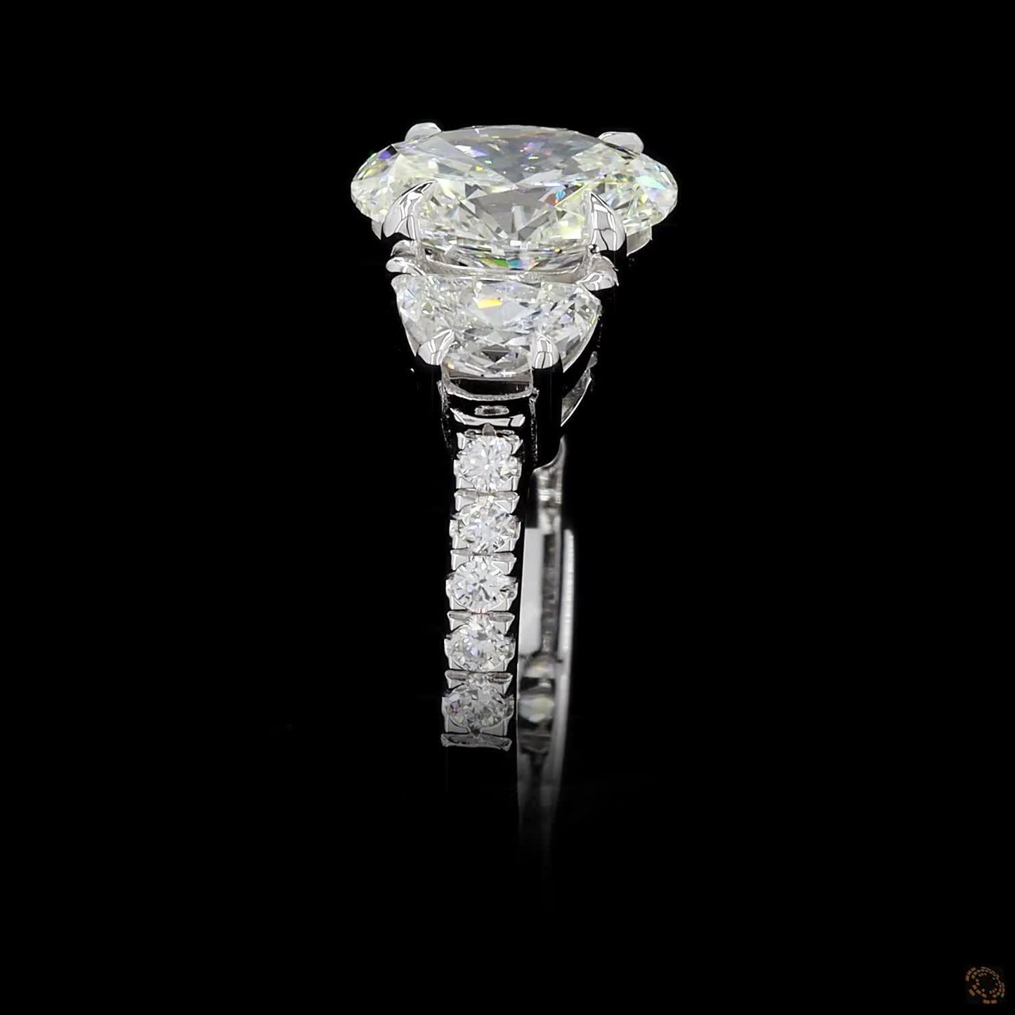 3.1 ct multishape lab grown diamond ring white gold