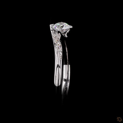 GLI certified lab grown diamond ring white gold