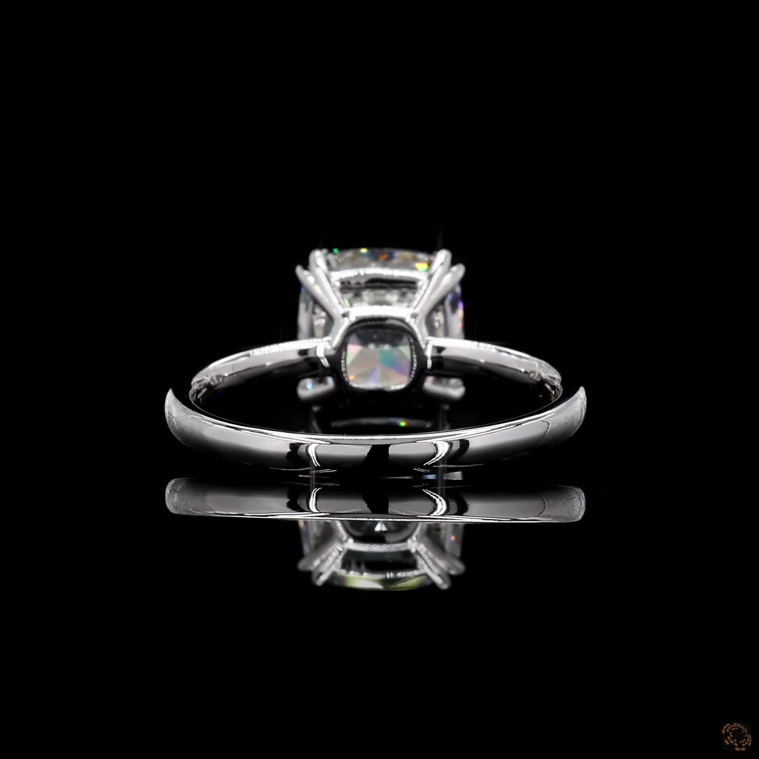 Ethical lab grown diamond ring IGI certified white gold