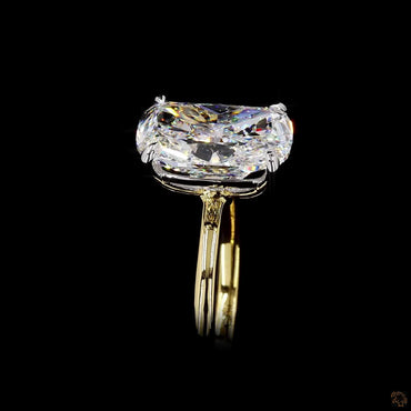 white yellow gold lab grown diamond ring