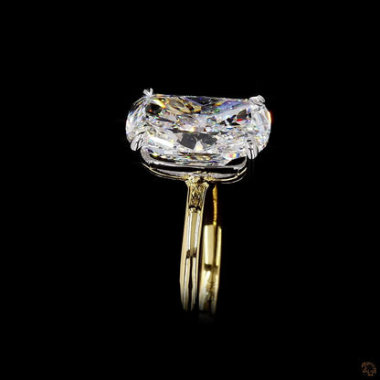 white yellow gold lab grown diamond ring
