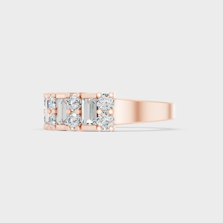 Rose Gold Luxury Diamond Anniversary Band Elegant Jewelry