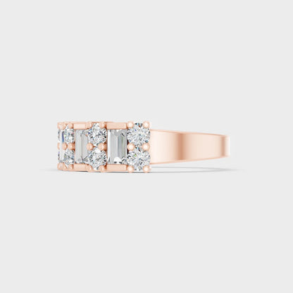 Rose Gold Luxury Diamond Anniversary Band Elegant Jewelry