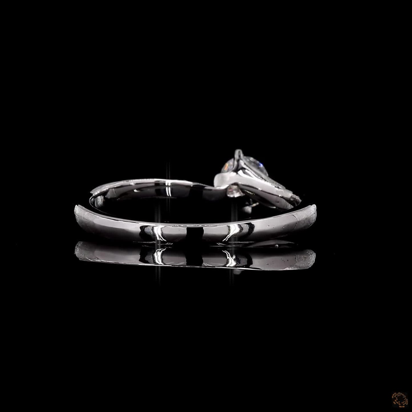 Elegant white gold lab grown diamond engagement ring