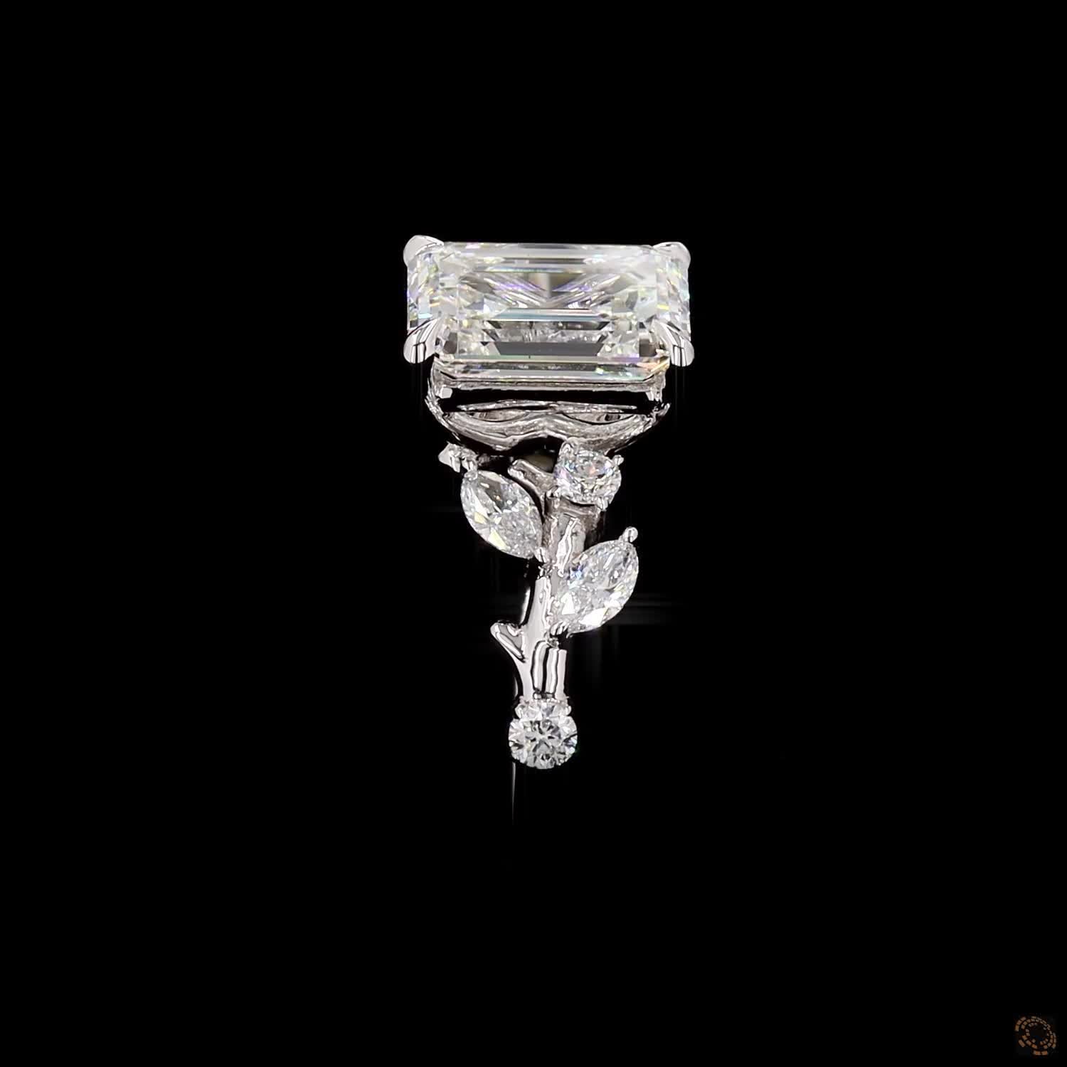 Luxury white gold lab grown diamond multi shape ring