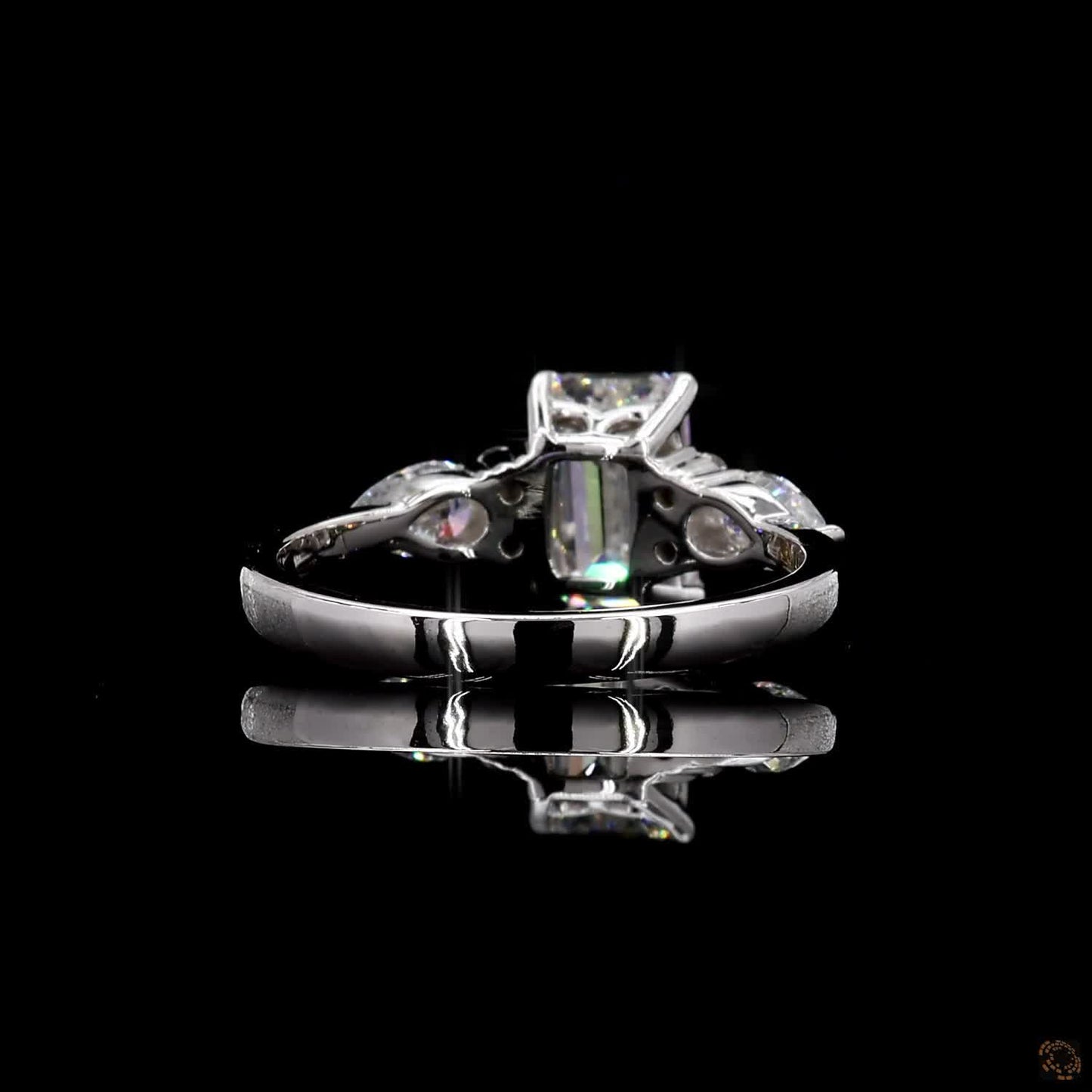 luxury lab grown diamond ring white gold igi certified