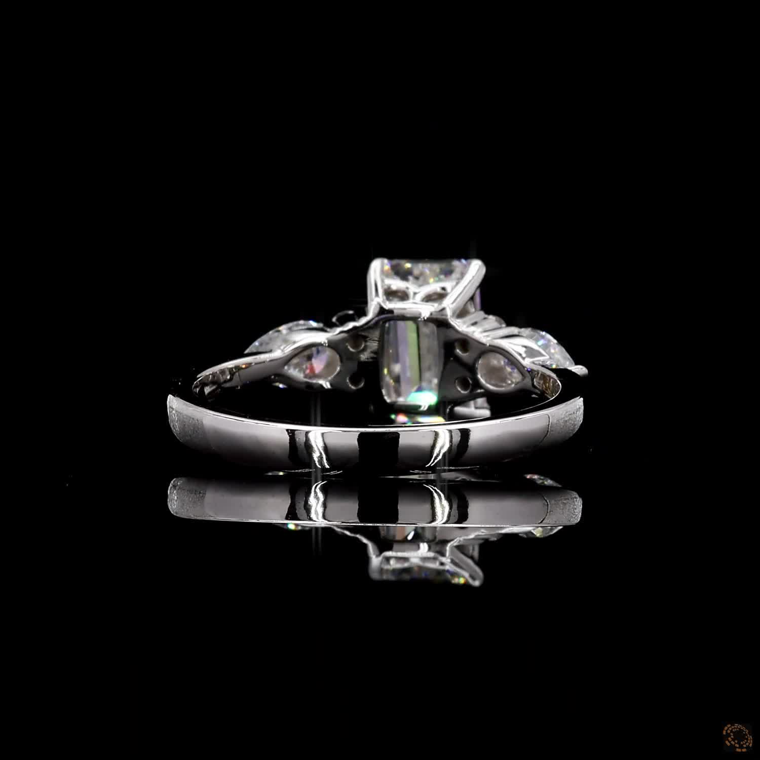 luxury lab grown diamond ring white gold igi certified