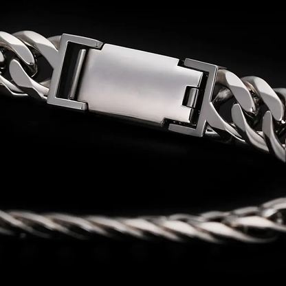 Solid platinum Miami Cuban link chain modern men’s jewelry