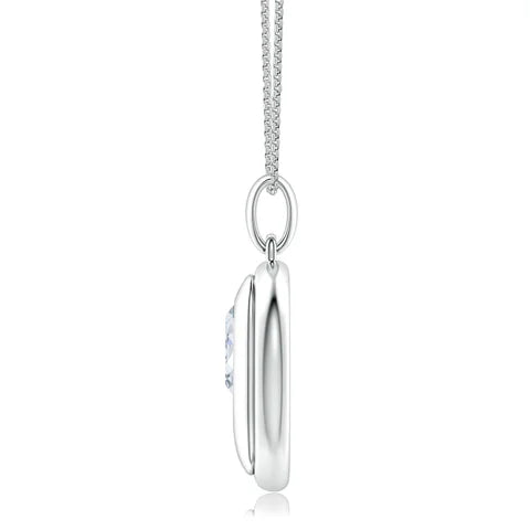 2 Carat Emerald-Cut Lab Grown Diamond Men’s Pendant with Chain in