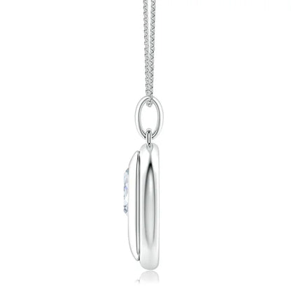 2 Carat Emerald-Cut Lab Grown Diamond Men’s Pendant with Chain in
