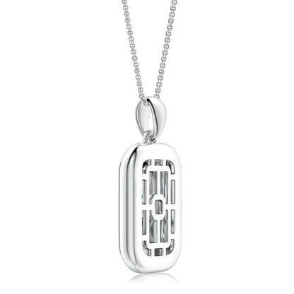 2 Carat Emerald-Cut Lab Grown Diamond Men’s Pendant with Chain in
