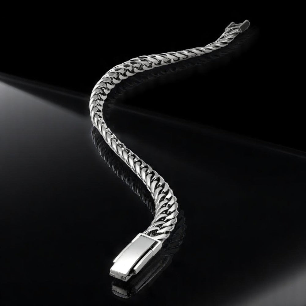 Premium platinum 950 Miami double Cuban bracelet