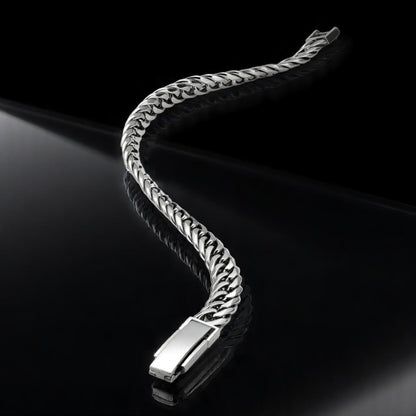 Designer Platinum 950 double Cuban hollow bracelet