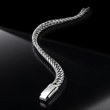 
Modern luxury Miami double Cuban bracelet platinum
