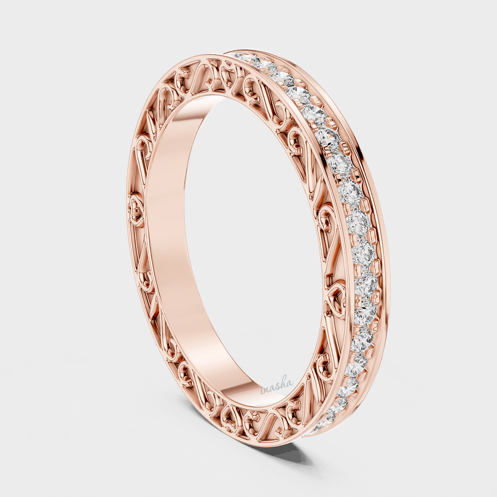 Ethical lab grown diamond band certified