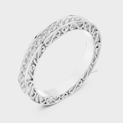 Platinum lab grown diamond band