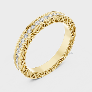 Minimal lab grown diamond band