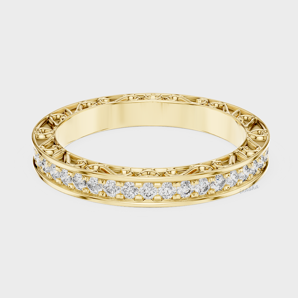 18k gold lab grown diamond band