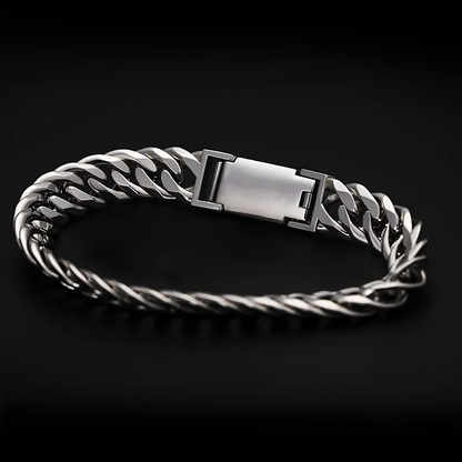 Statement men’s Miami double Cuban chain bracelet