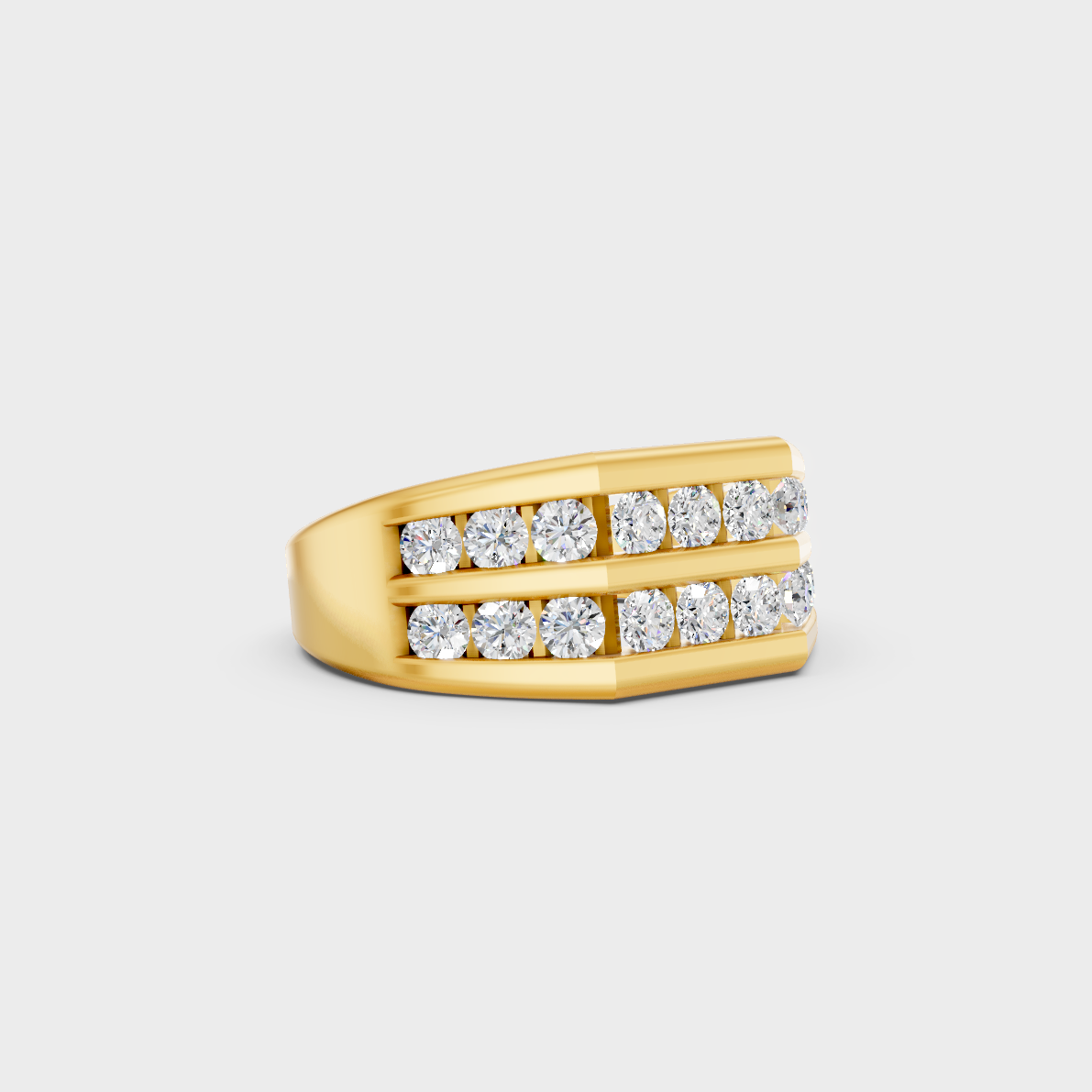 1.82 Ct Round Cut Lab-Grown Diamond Men's Band