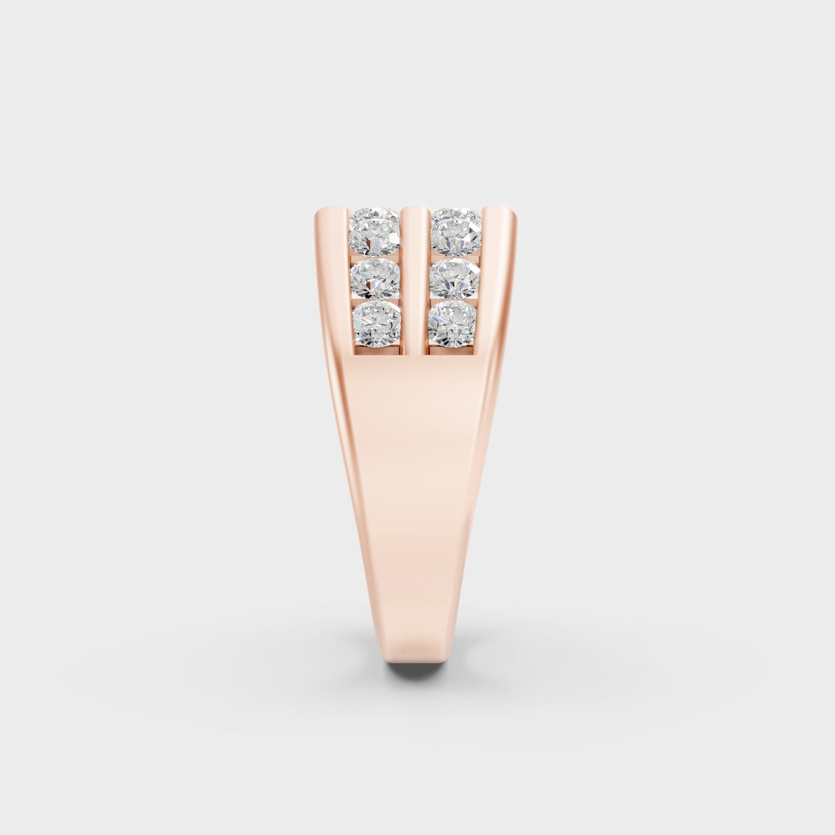 Premium 1.82 Ct Certified Lab-Grown Diamond Men's Band, handcrafted in 14K White Gold.