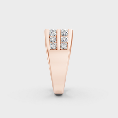 Premium 1.82 Ct Certified Lab-Grown Diamond Men's Band, handcrafted in 14K White Gold.