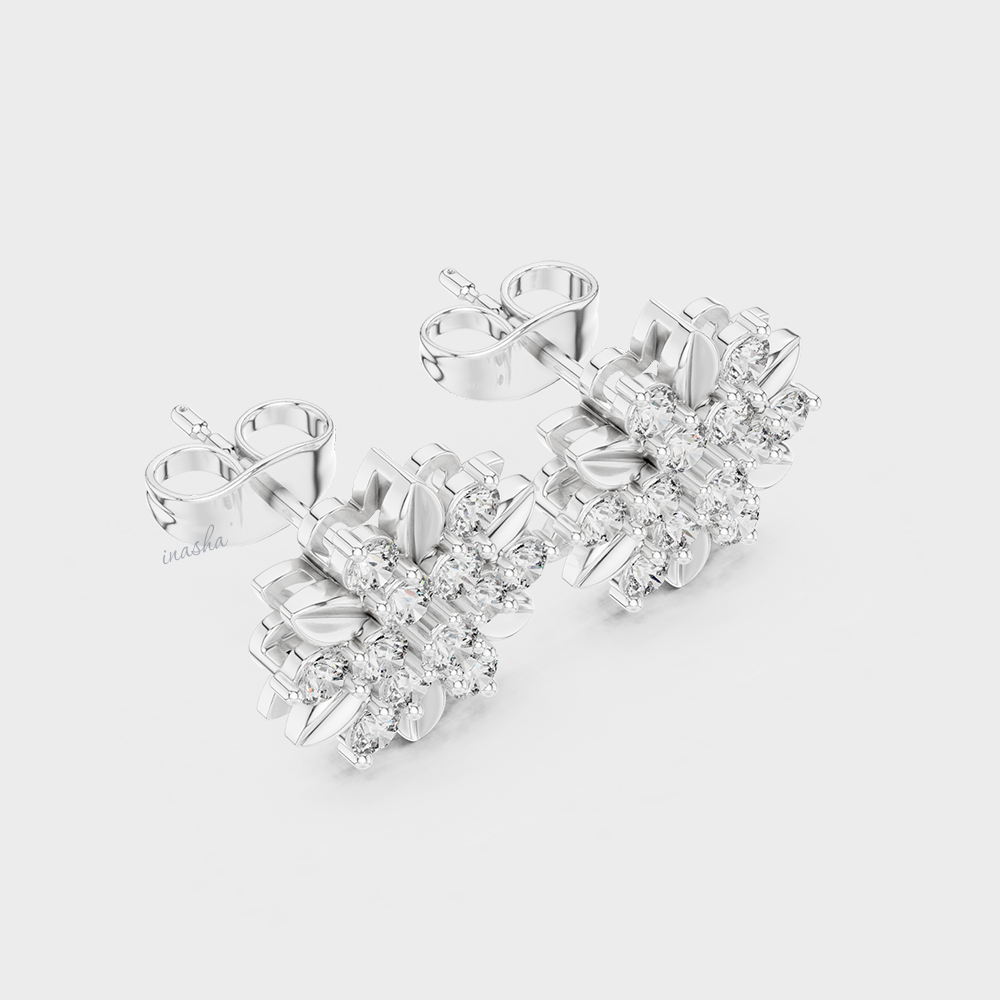 GLI Certified Lab-Grown Round Diamond Studs In White Gold