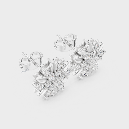 GLI Certified Lab-Grown Round Diamond Studs In White Gold