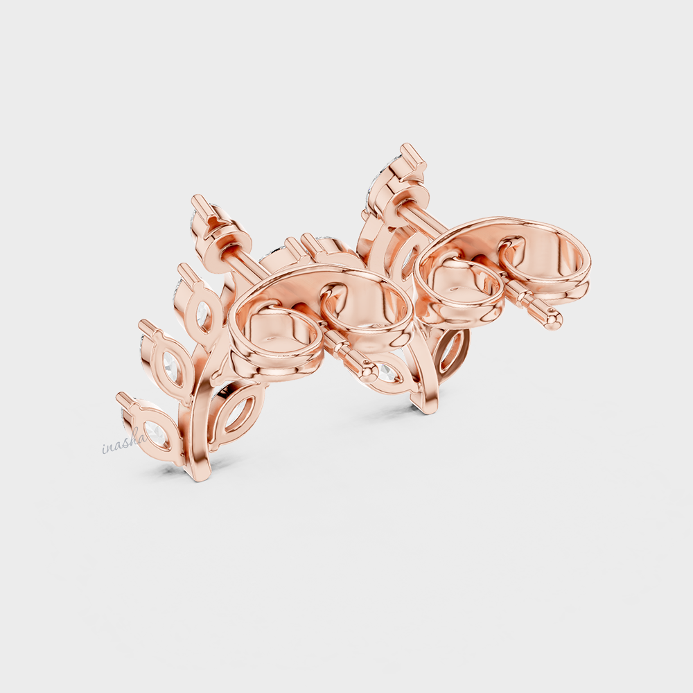 Ethical Luxury 0.34 Ct Lab Diamond Stud Earrings Rose Gold