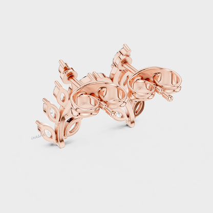 Ethical Luxury 0.34 Ct Lab Diamond Stud Earrings Rose Gold
