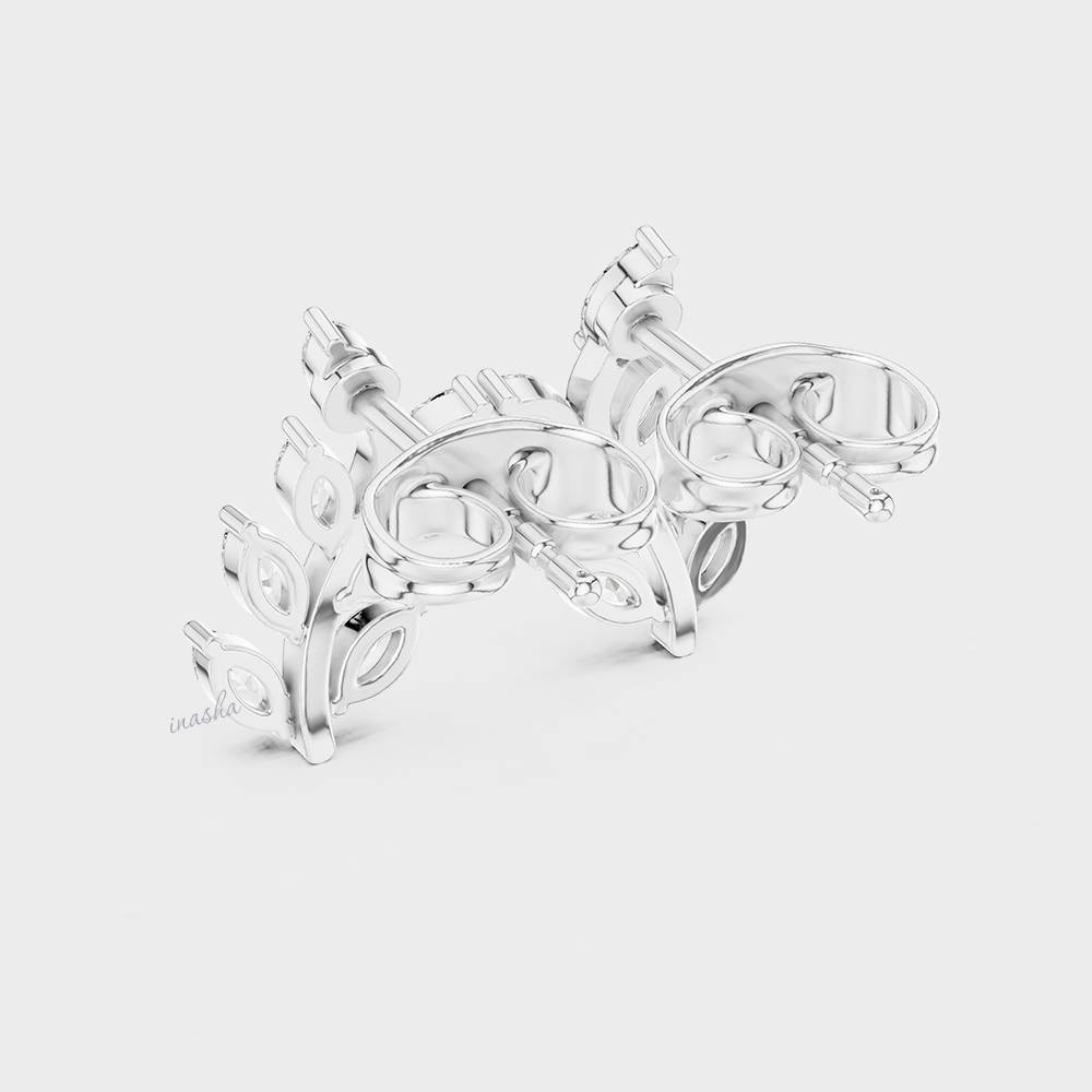 Ethical Luxury 0.34 Ct Lab Diamond Stud Earrings In Platinum