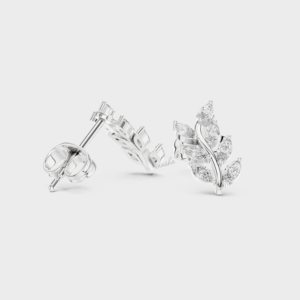 0.34 Ct Total Lab Diamond Stud Earrings In 950 Platinum