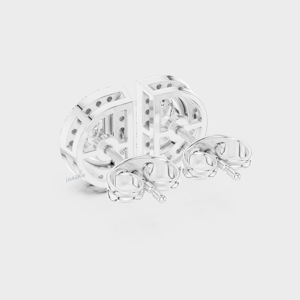 Ethical Luxury 0.64 Ct Lab Diamond Stud Earrings In Platinum