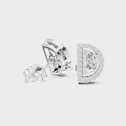 0.64 Ct Total Lab Diamond Stud Earrings In 950 Platinum