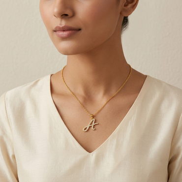 Shop our custom "A" Alphabet Lab Grown Diamond Pendant with Chain. Available in 9K, 14K, 18K Yellow, White, Rose Gold & 950 Platinum. Conflict-free luxury shipped worldwide.