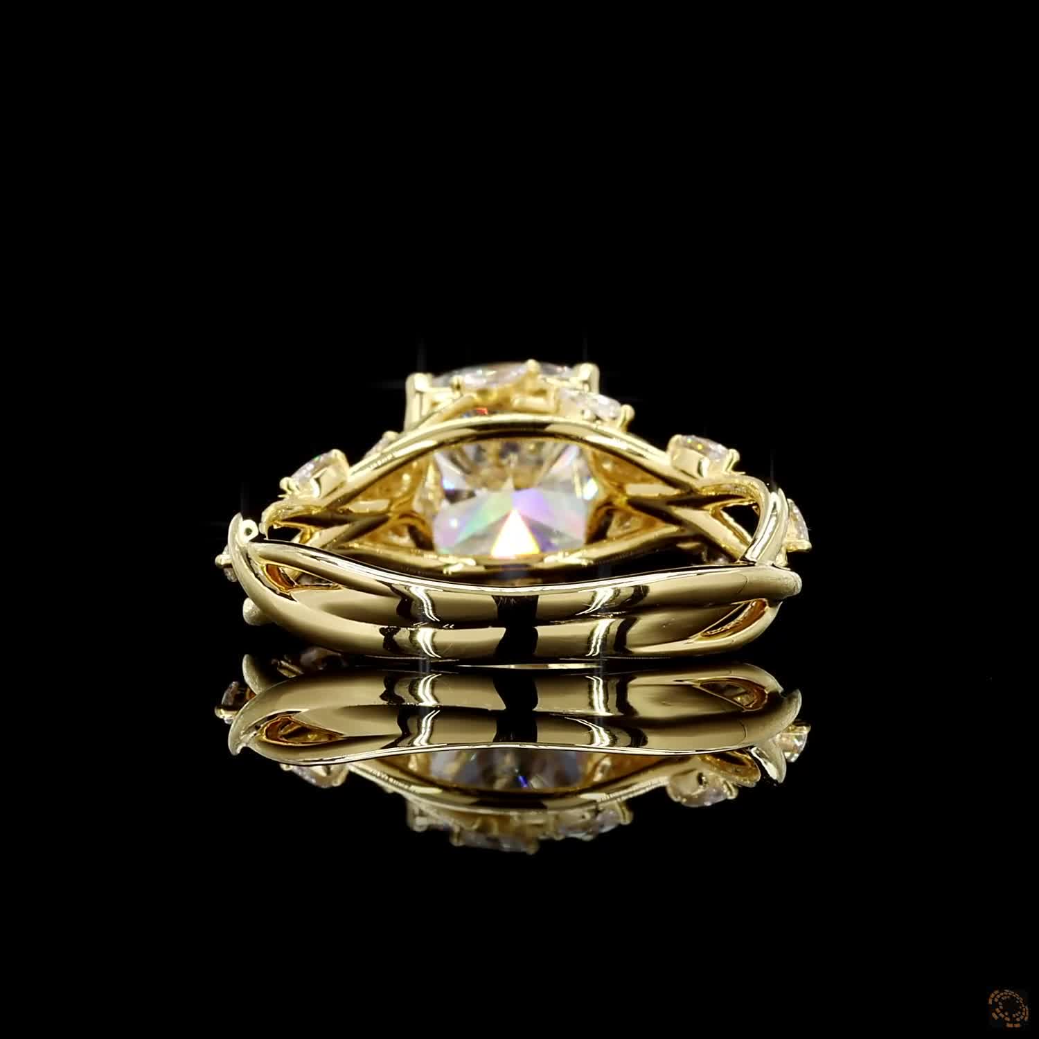 Hallmark yellow gold lab grown diamond engagement ring