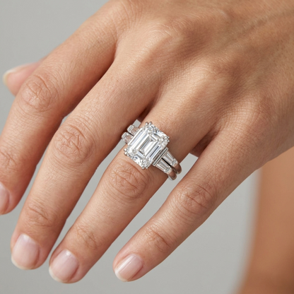 Platinum Multi Shape Halo Diamond Ring With Brilliant Sparkle