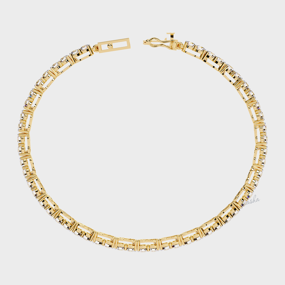 Hallmark gold lab grown diamond tennis bracelet yellow gold