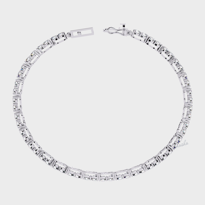 Elegant lab grown diamond tennis bracelet white gold and platinum